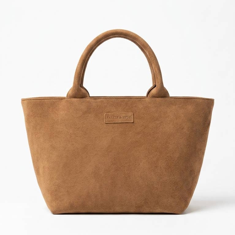 Camel Suede Classic Tote Bag