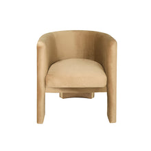 Load image into Gallery viewer, Camel Velvet 3-Leg Barrel Chair