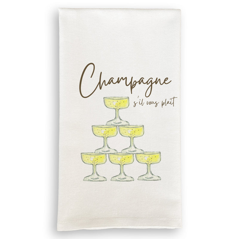 Champagne S'il Vous Plait Towel