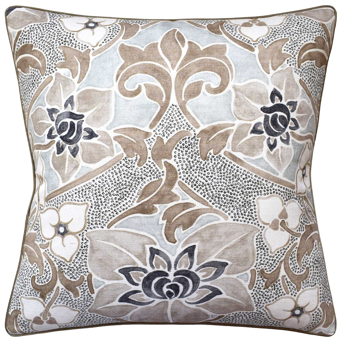 Charcoal & Brown Woodford Pillow