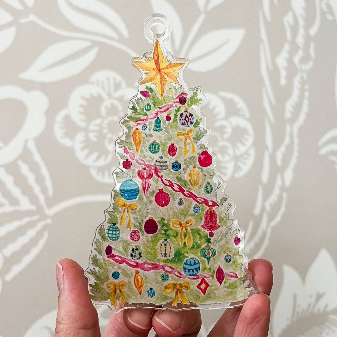 Christmas Tree Watercolor Ornament