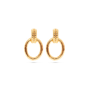 Gold Cleopatra Regal Link Earrings
