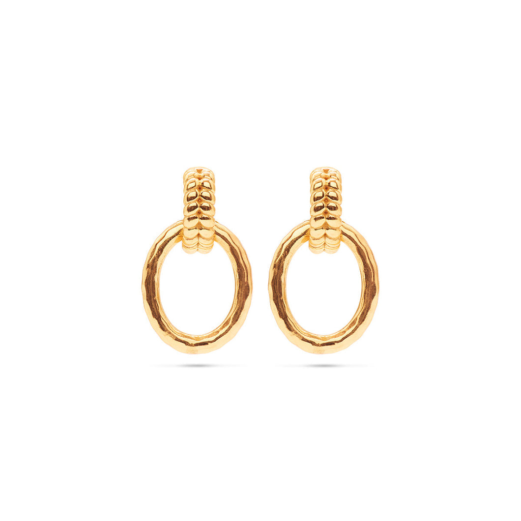 Gold Cleopatra Regal Link Earrings