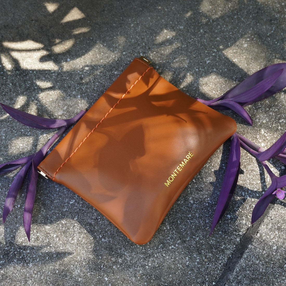Cognac Square Pouch