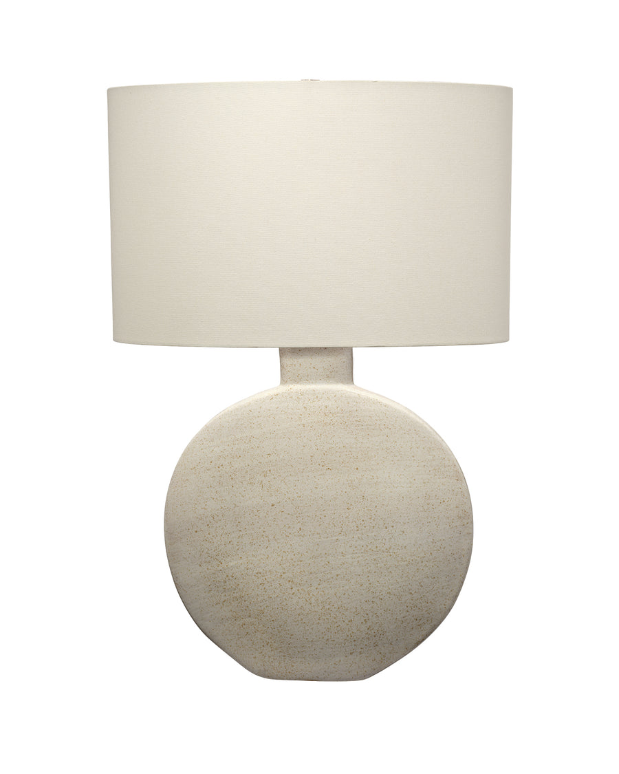 Cream Ceramic Moon Lamp
