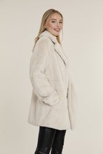 Load image into Gallery viewer, Creme Faux Fur Long Coat