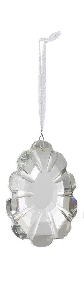 Oval Crystal Drop Ornament
