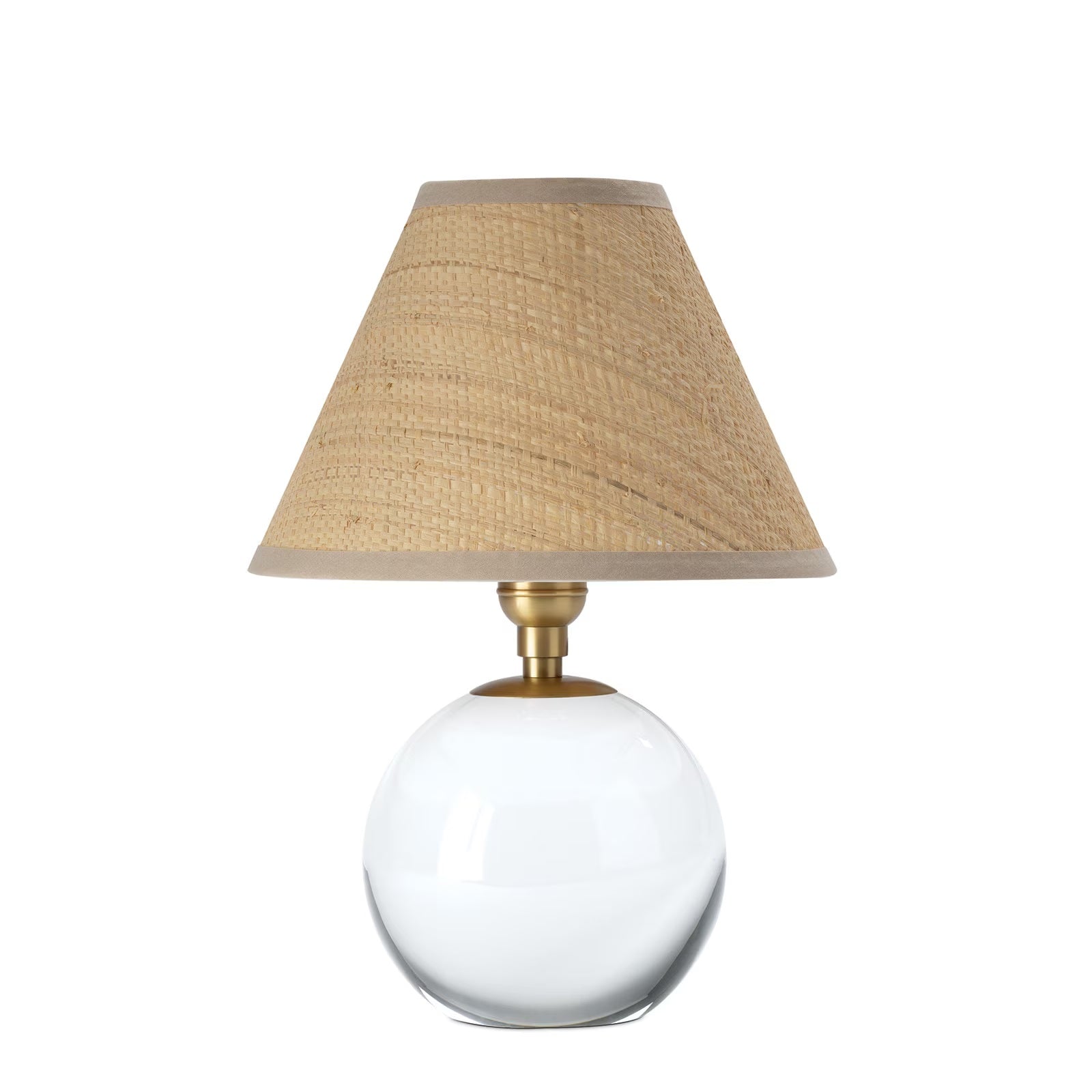 Crystal & Rattan Shade Mini Lamp