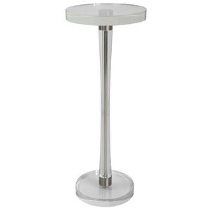 S.O. Crystal & Tapered Nickel Table/Douglass