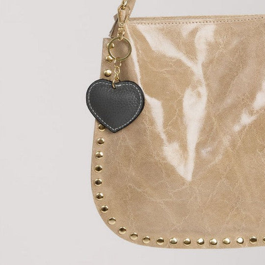 SM Dark Grey Heart Bag Charm