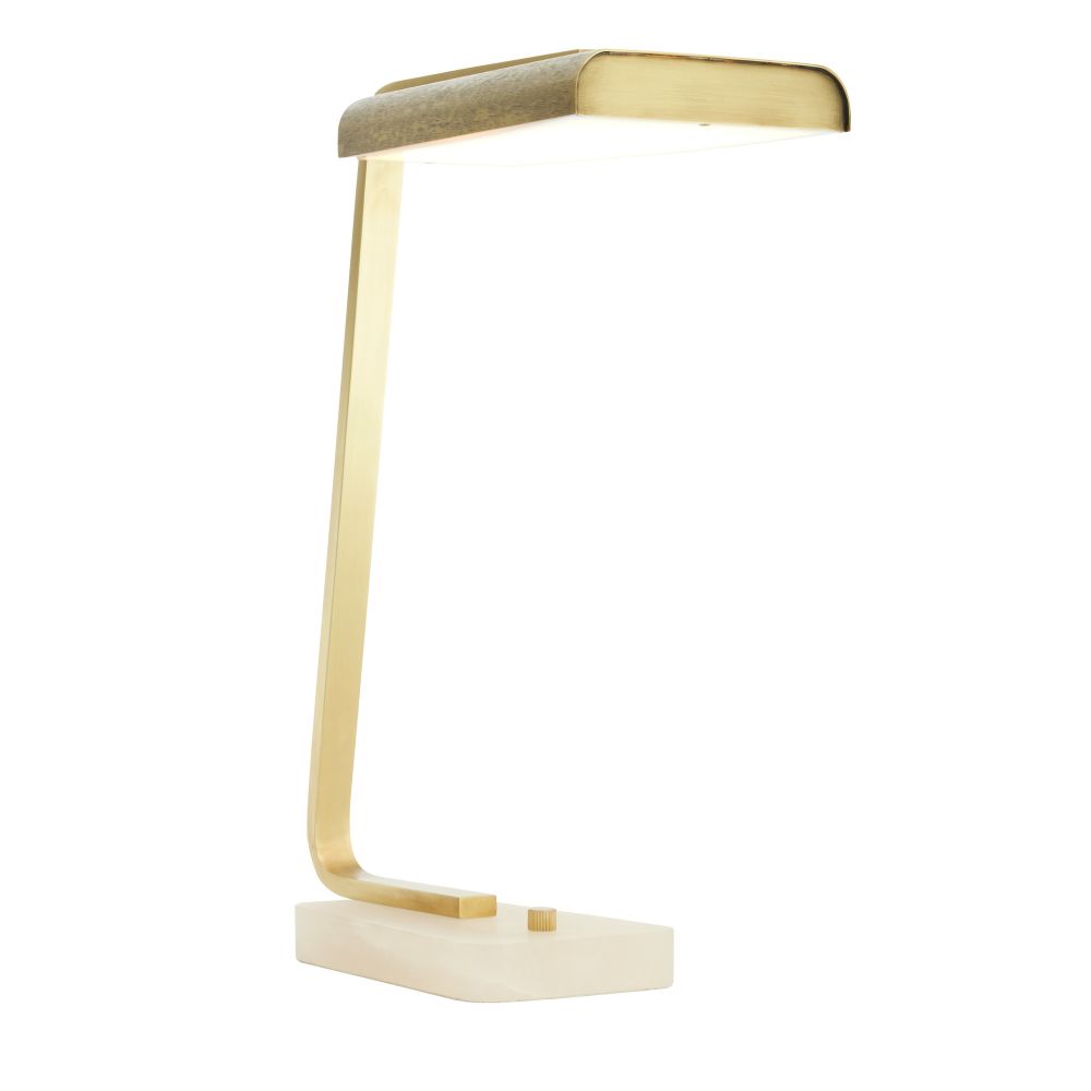 Brass & Alabaster Task Lamp