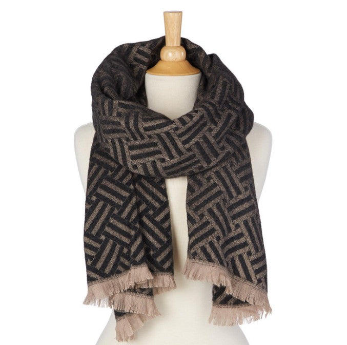 Charcoal Grey Double Sided Scarf