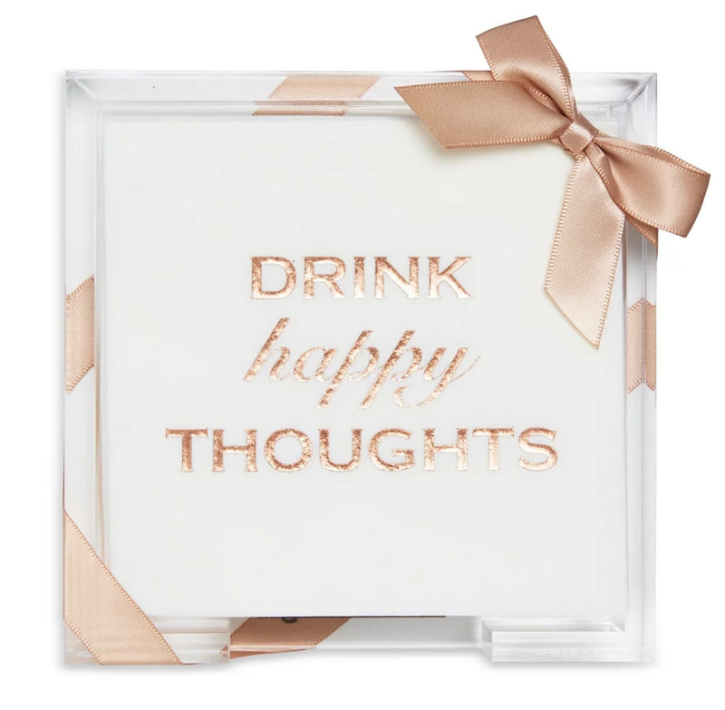 Drink Happy Thoughts Hostess Cocktail Napkin Set