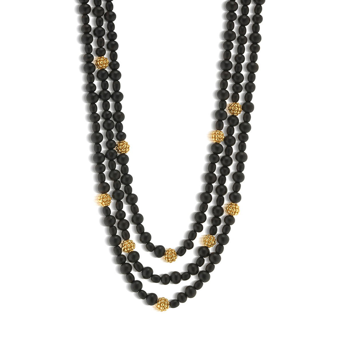 Ebony Berry 3-Strand Necklace