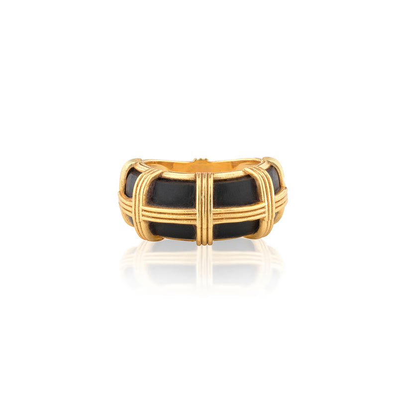 Size 8 Ebony Gaia Ring