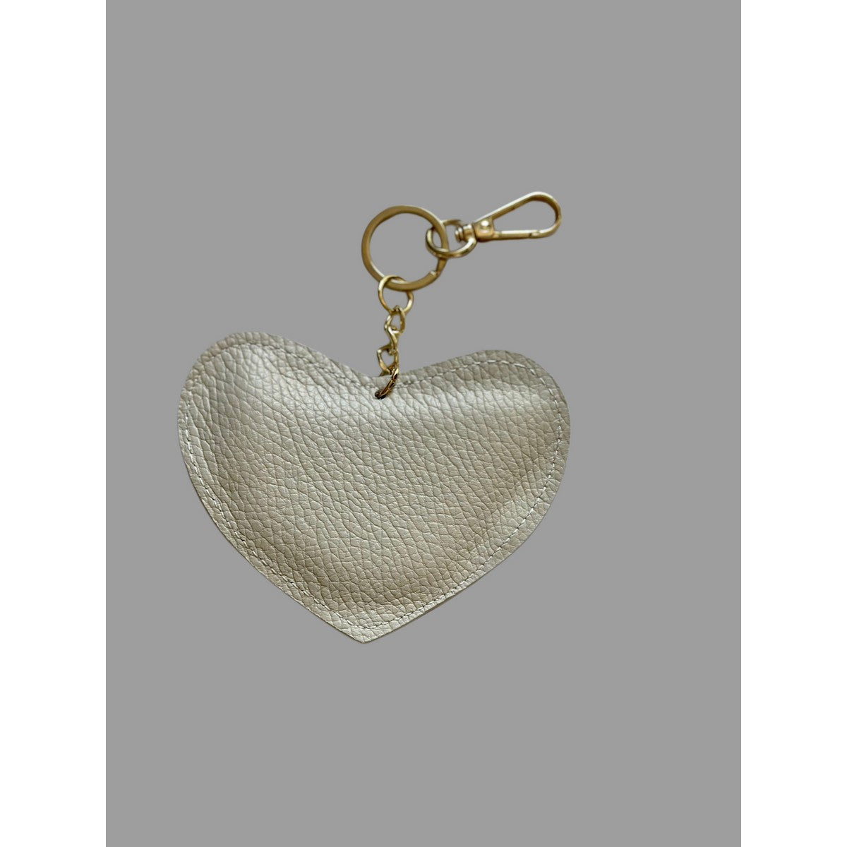 LG Ecru Heart Bag Charm