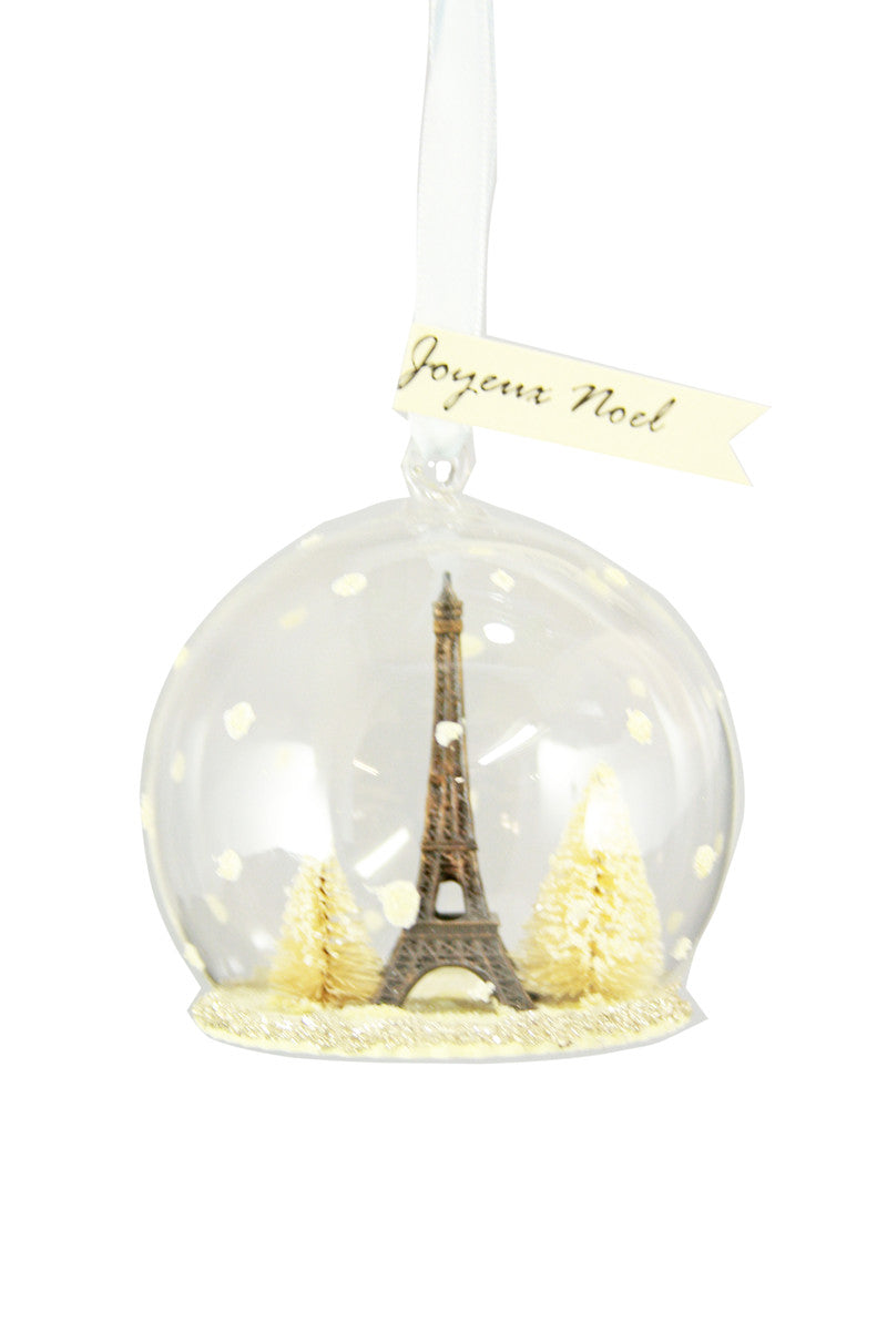 Eiffel Tower Globe Ornament