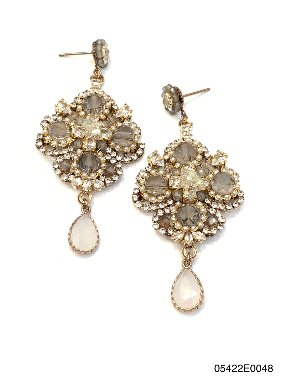 Cream Chandelier Earrings