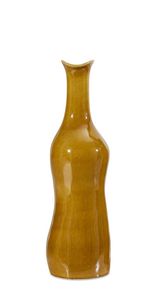 Small Elongated Earth-Toned Vase