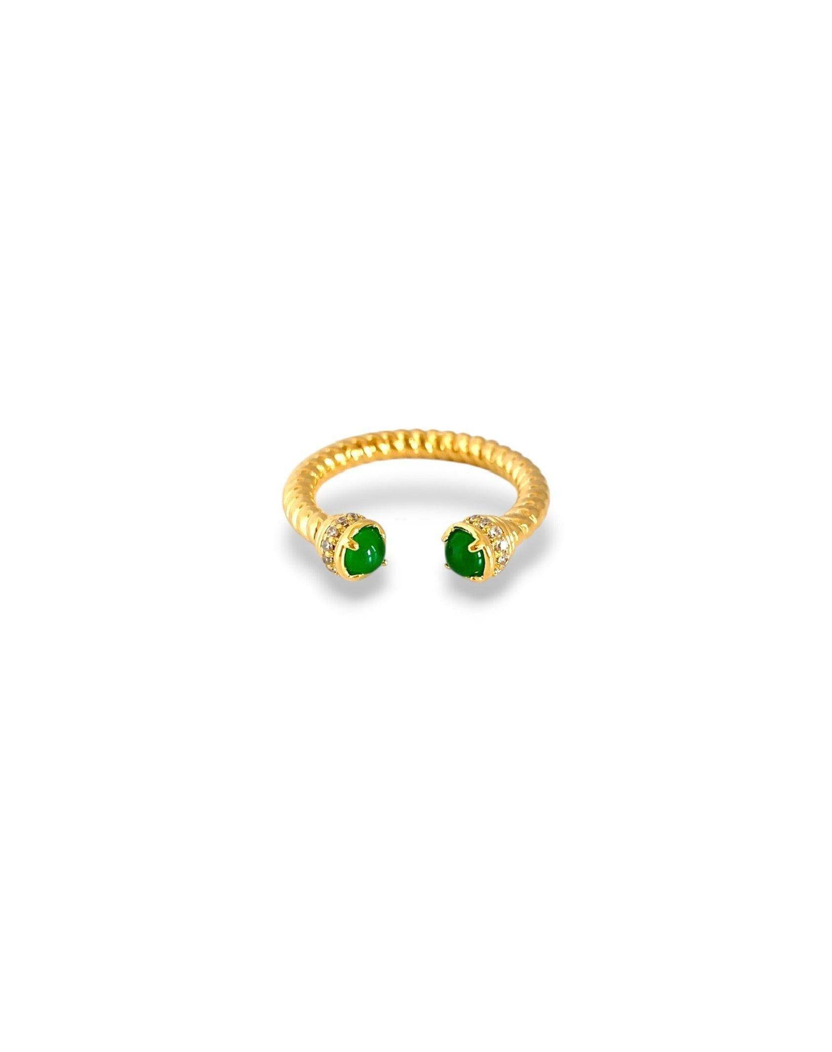 Emerald & Gold Athena Ring