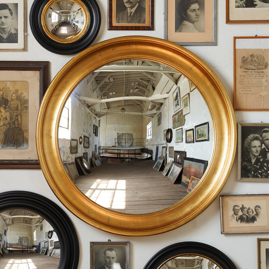 Round Gold Convex Mirror 45" Dia.
