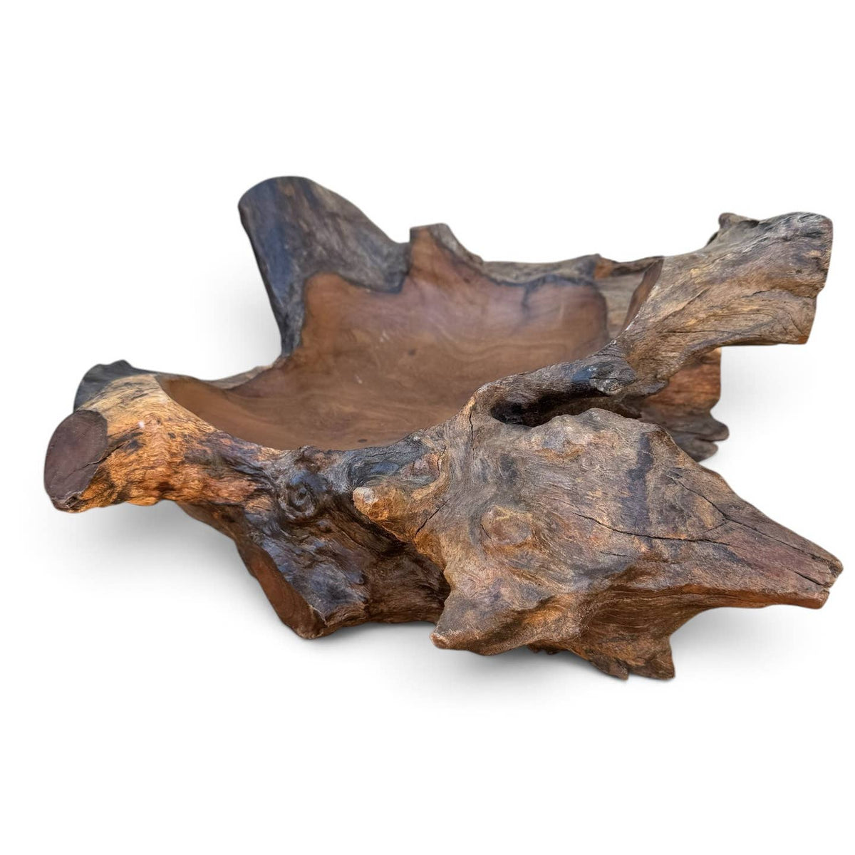 Erosion Teak Wood Bowl