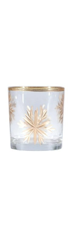 Big Star Etched Glass Votive