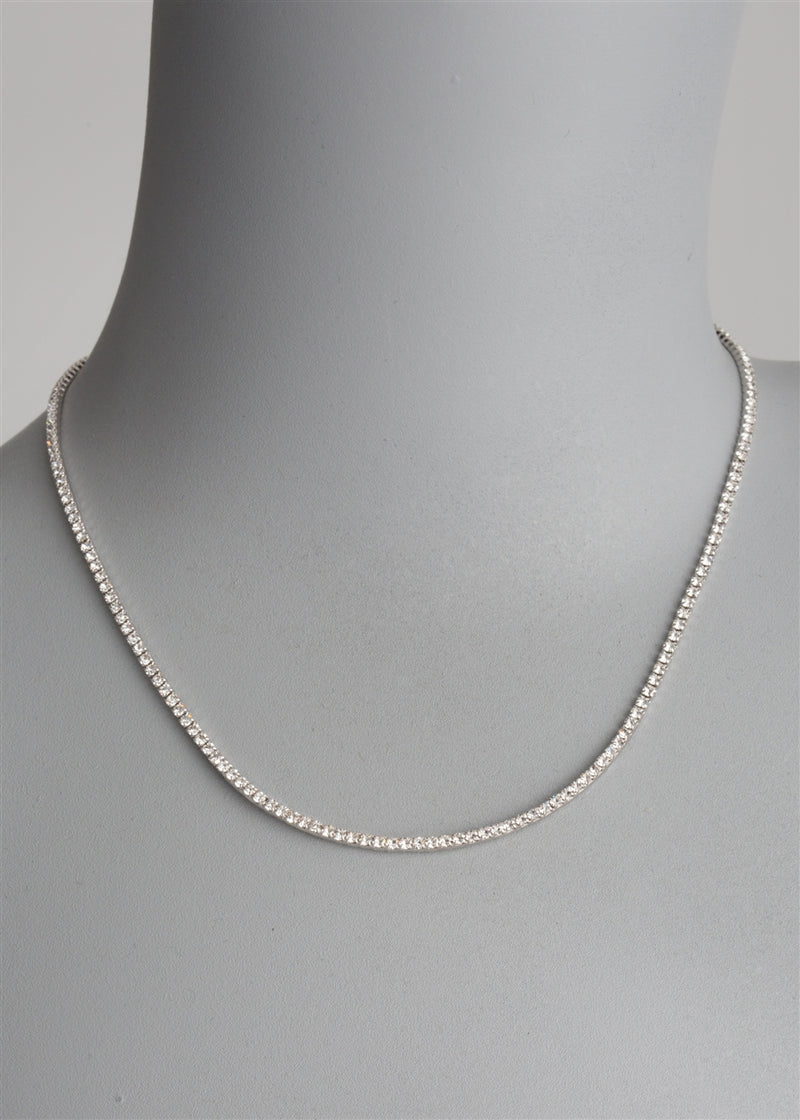 White Gold Eternity Necklace
