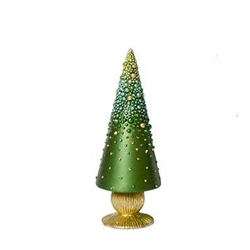 7" Evergreen Bedazzled Cone Tree