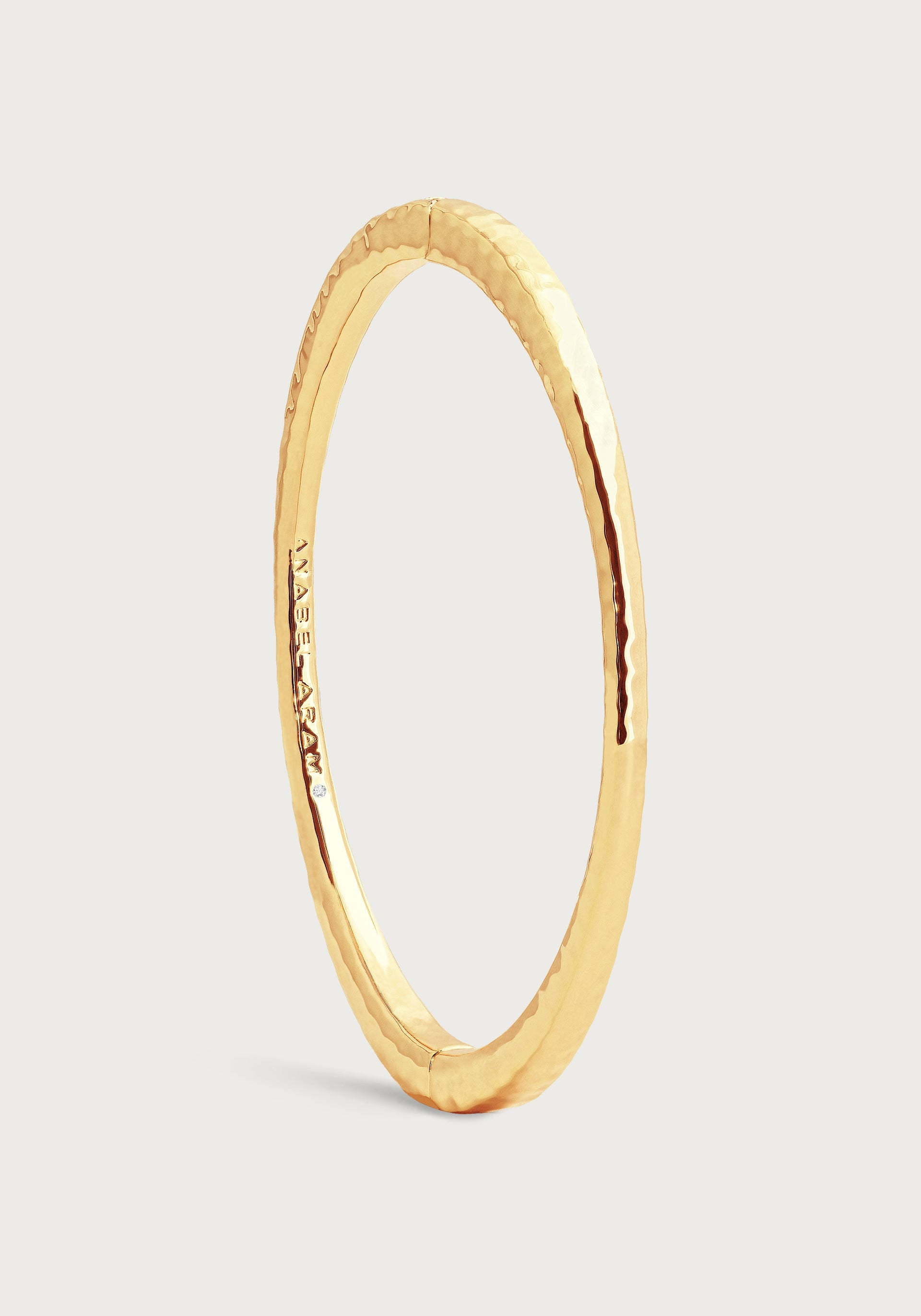 Thin Gold Farrier Hinged Bangle