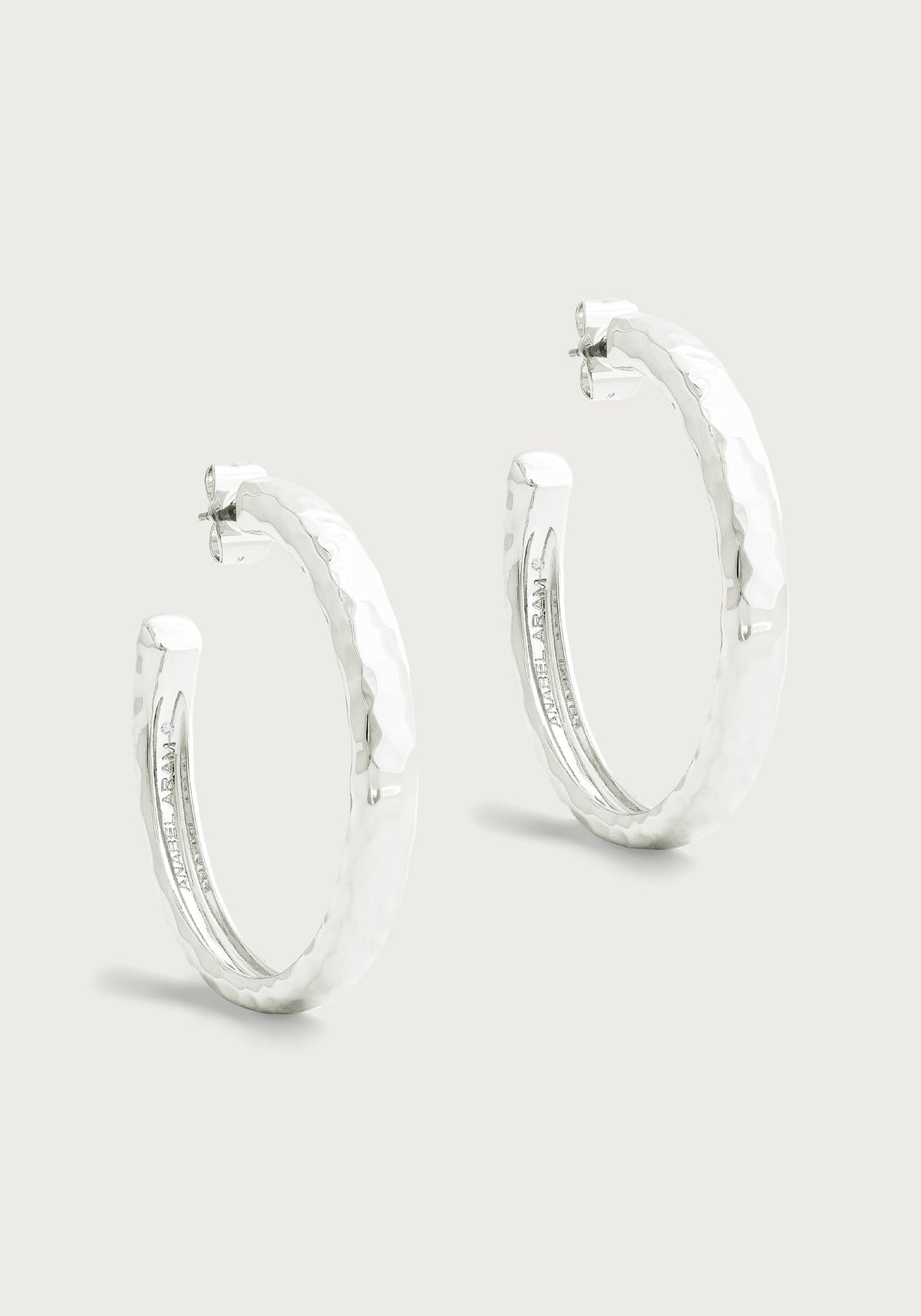 Silver Farrier Medium Hoops