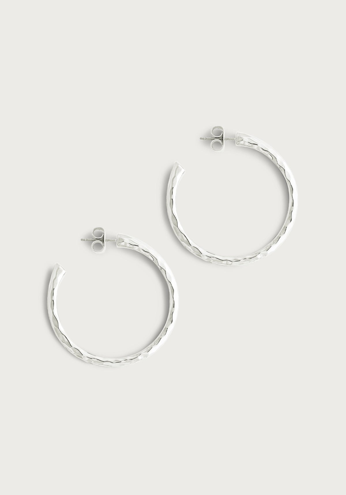 Silver Farrier Medium Hoops