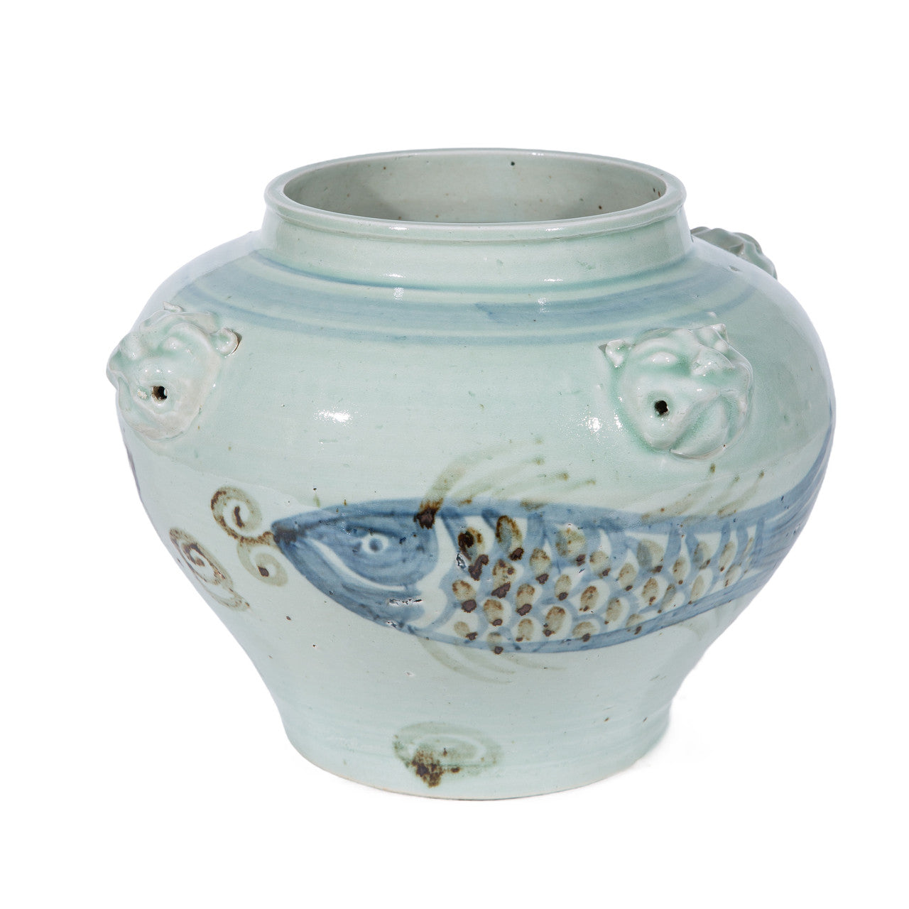 Four Lion Handle Fish Jar