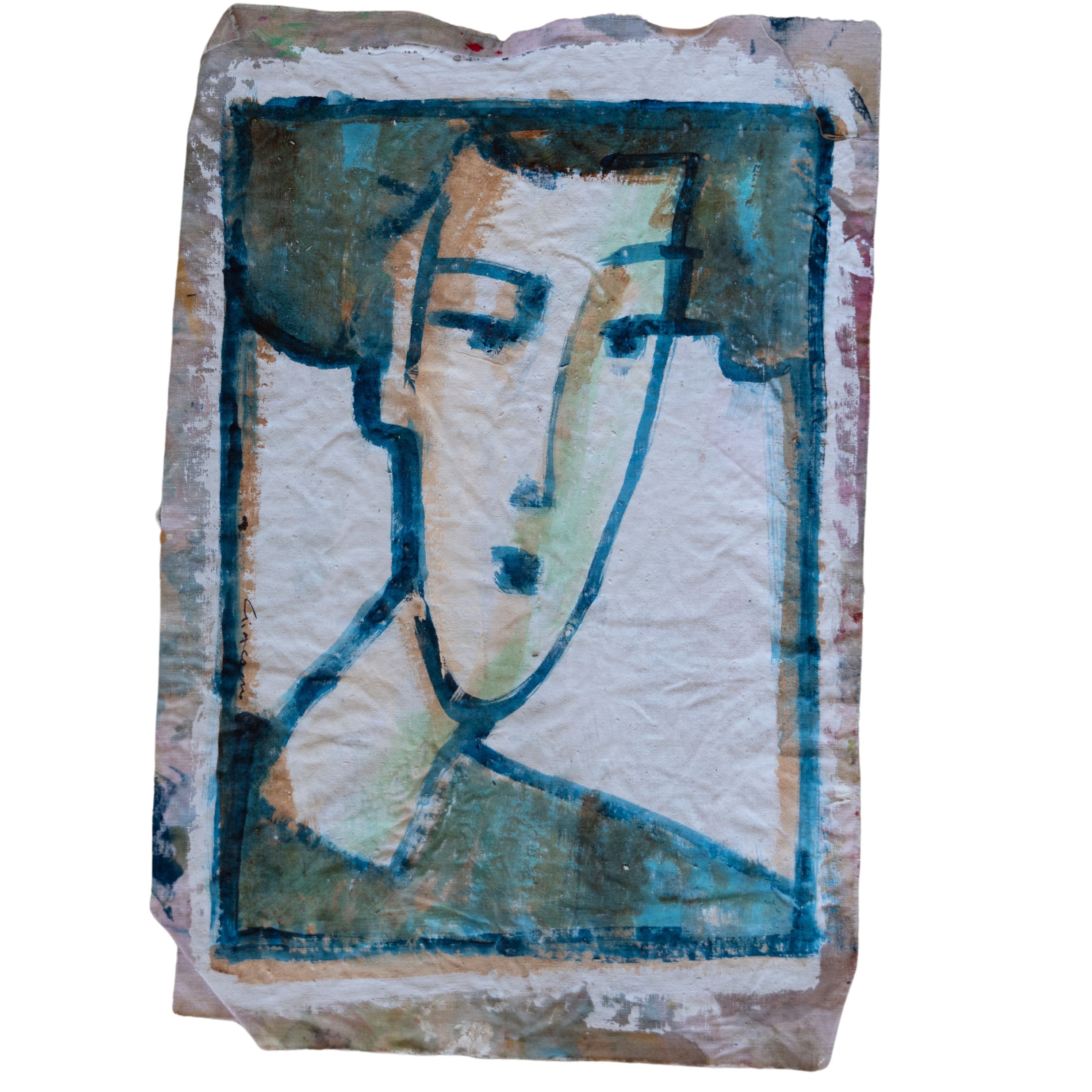 Heritage - Blue/Green Woman (14.5 x 9.5)