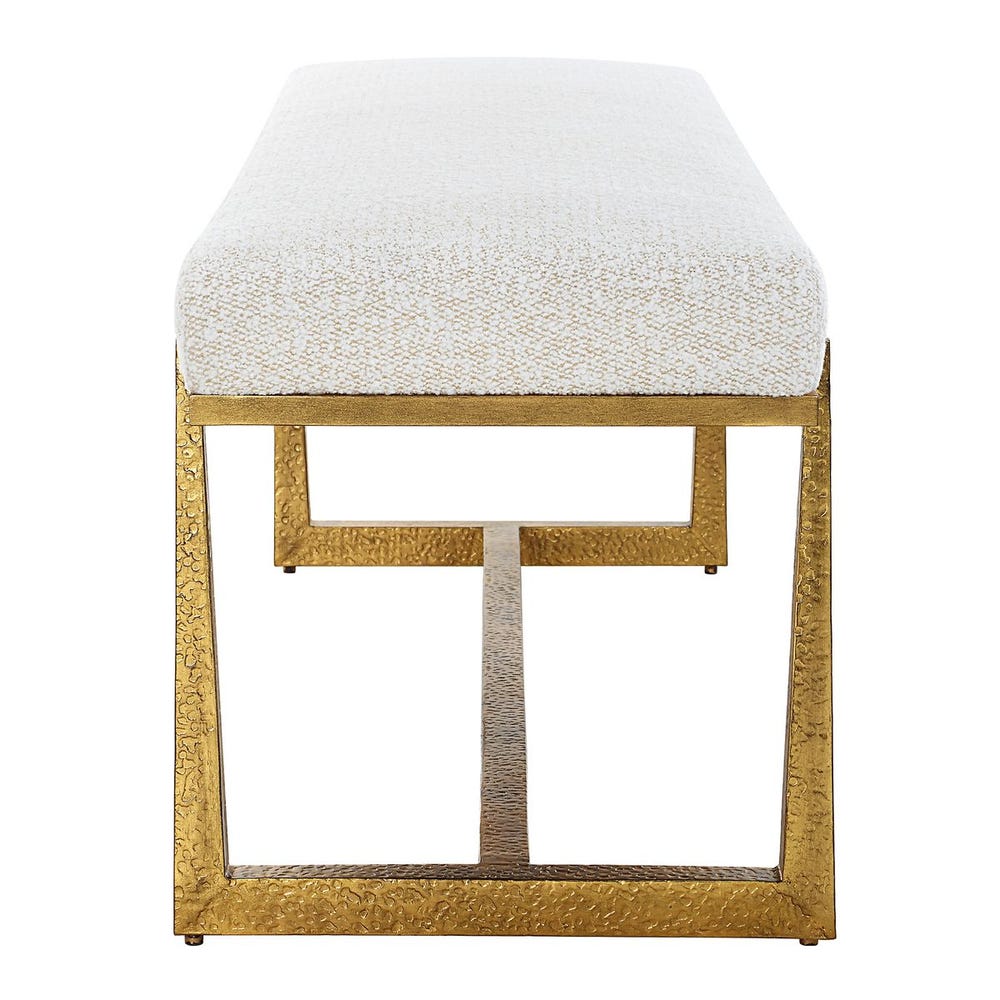 Upholstered Gold Midas Bench