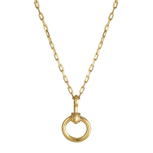 Gold Circle Link Chain Necklace