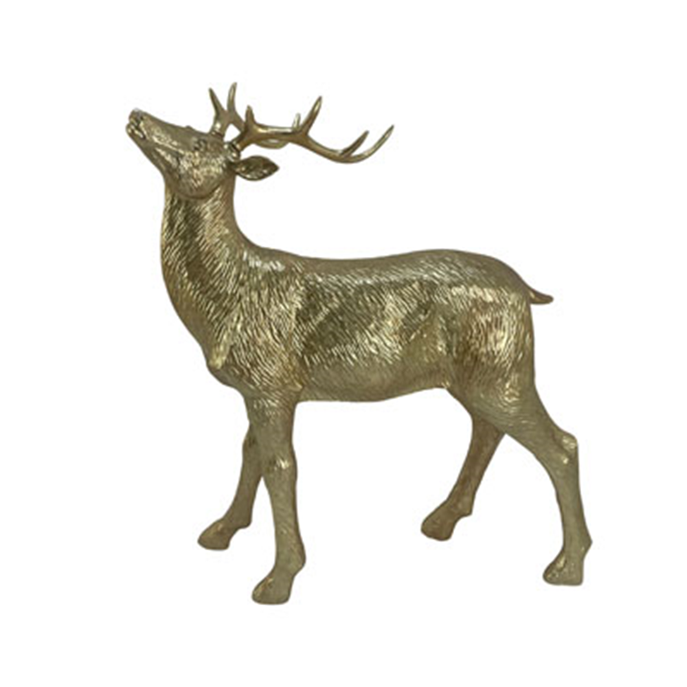 14" Gold Standing Deer