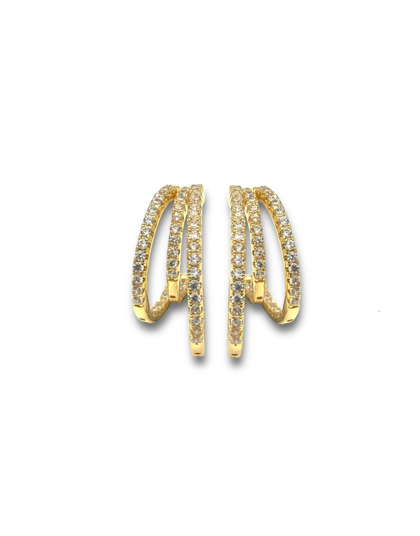 Gold Maeve Triple Hoops