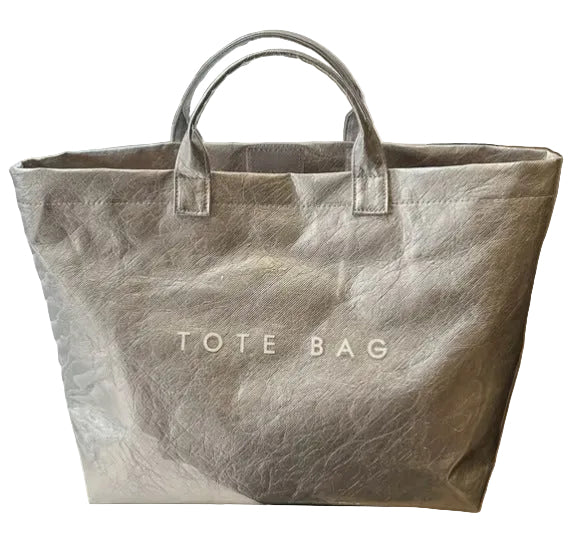 Gray Waterproof Tote Bag