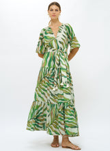 Load image into Gallery viewer, Green Belted Maxi Dress