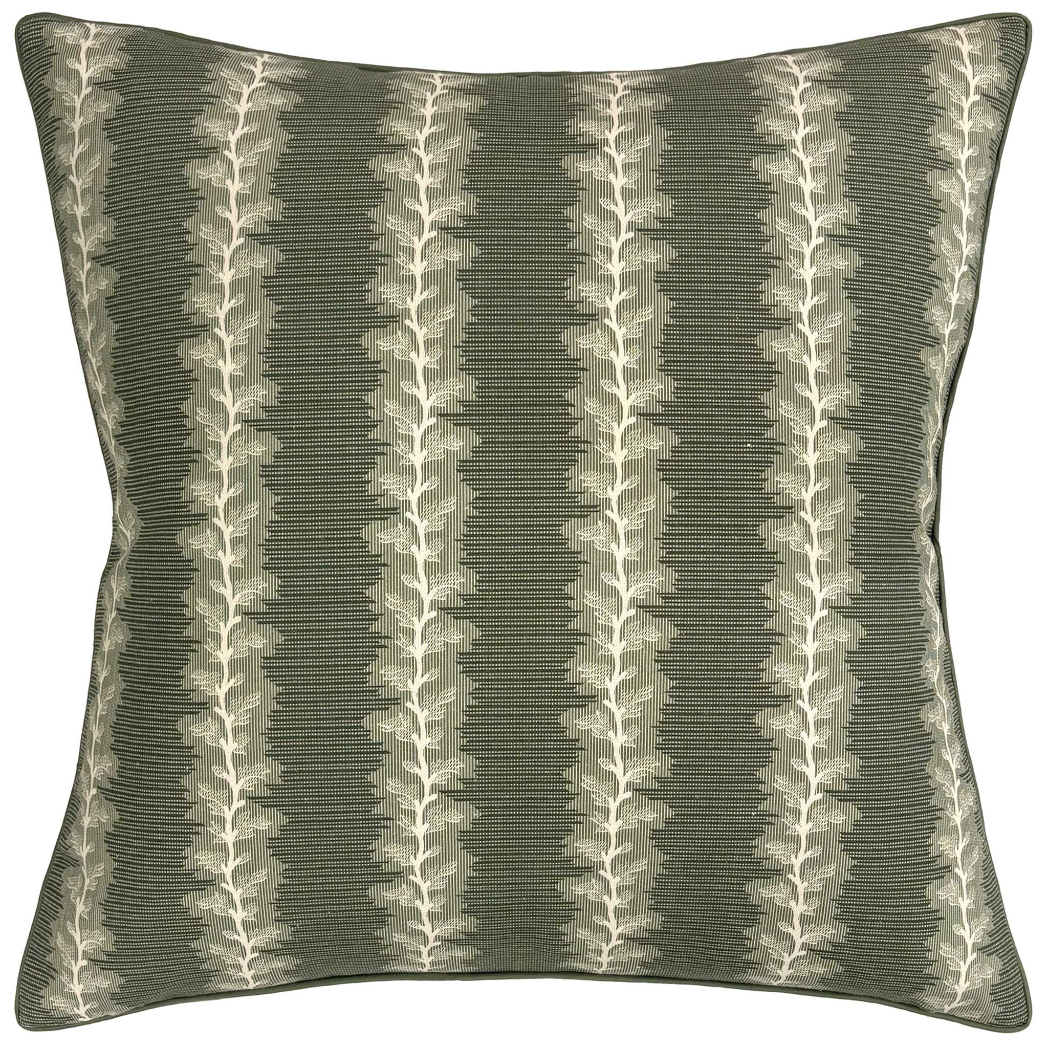 Green French Stripe Pillow