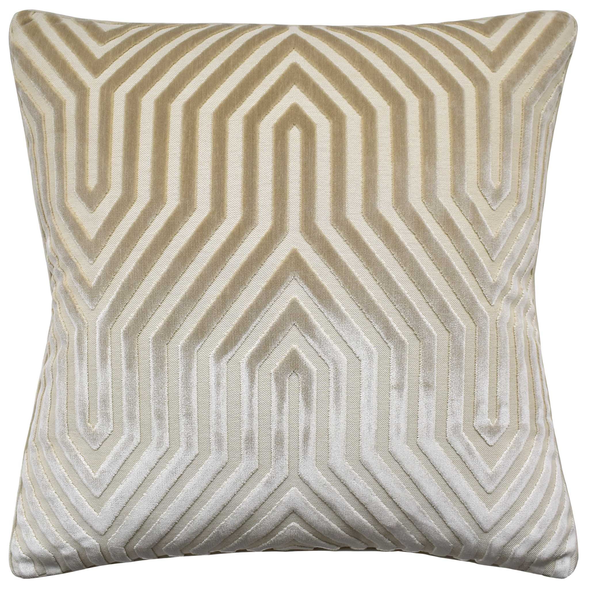 Greige Velvet Vanderbilt Pillow 22x22