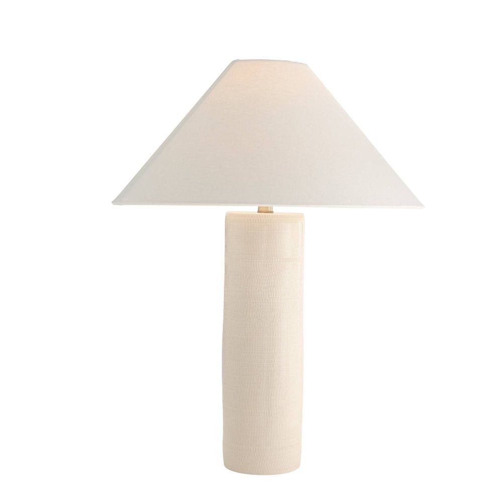 Oat Grooved Column Porcelain Lamp