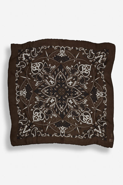Hazelnut Bandana Cashmere Scarf
