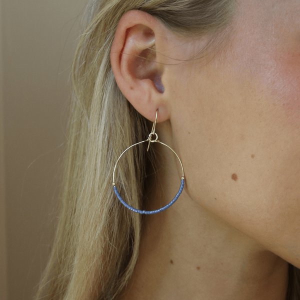 Royal Blue Hollywood Hoops