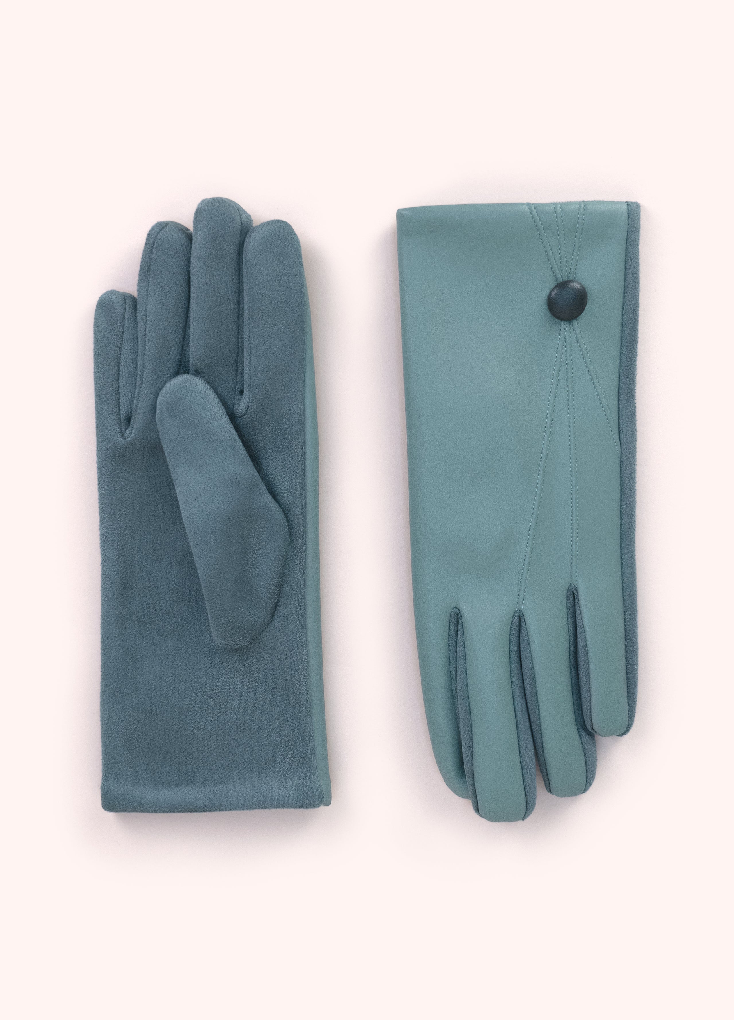 Ice Gloves with Stitching and Buttons