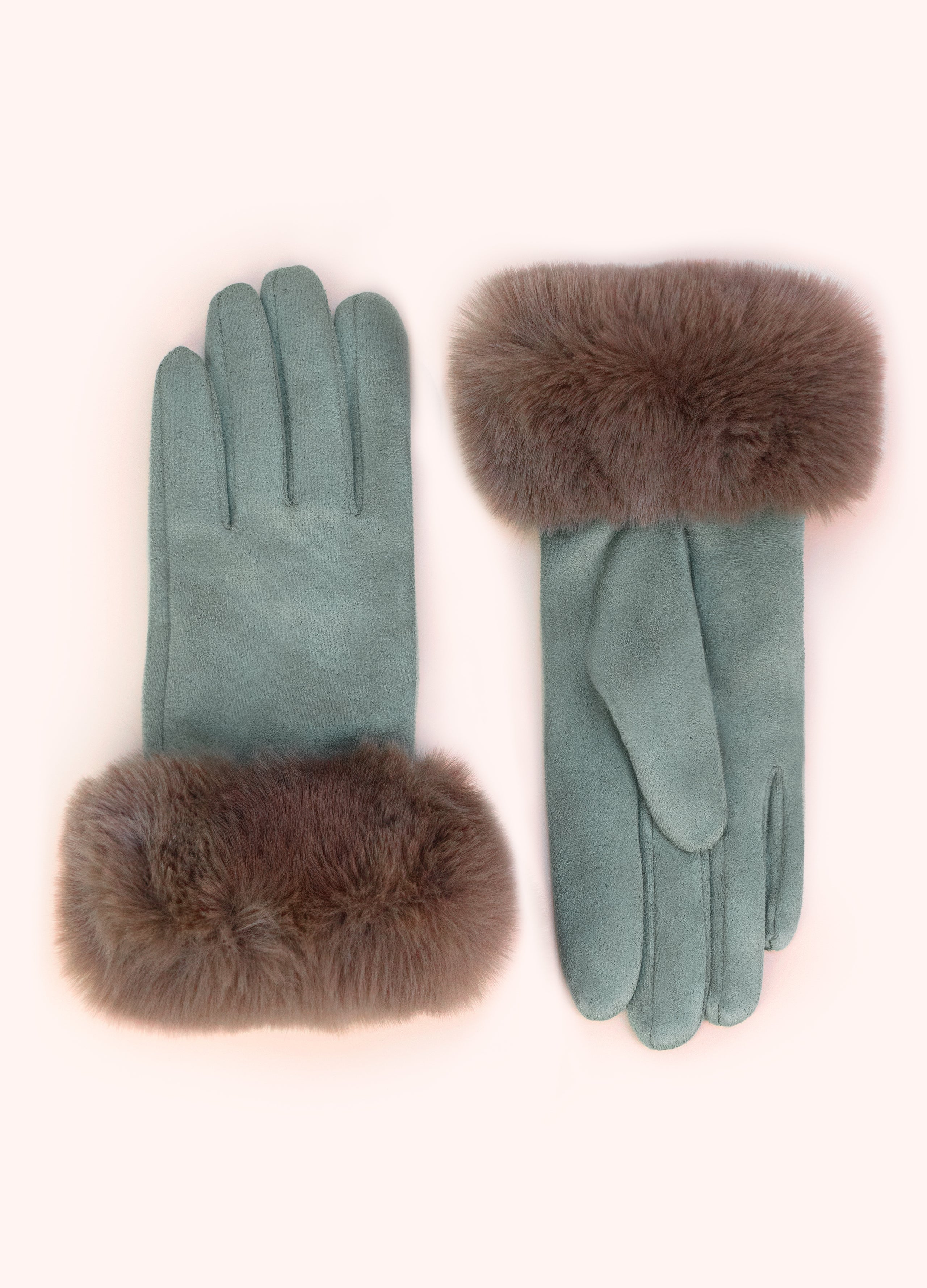 Ice Two-Tone Dark Cuff Gloves