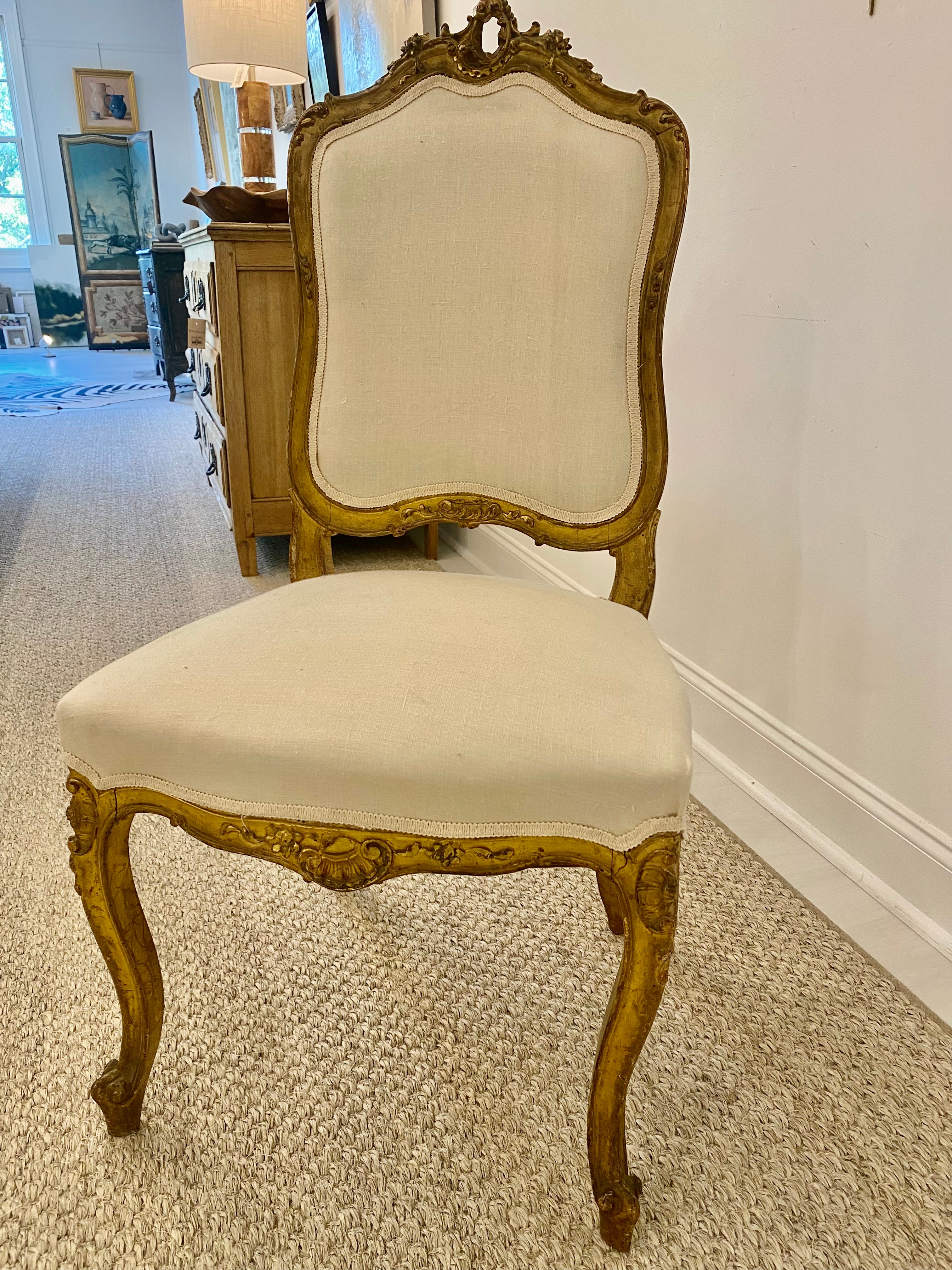 Upholstered Italian Side Chairs - Pair