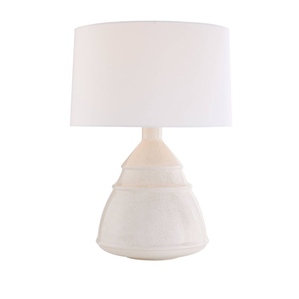 Ivory Crackle Ceramic Lamp