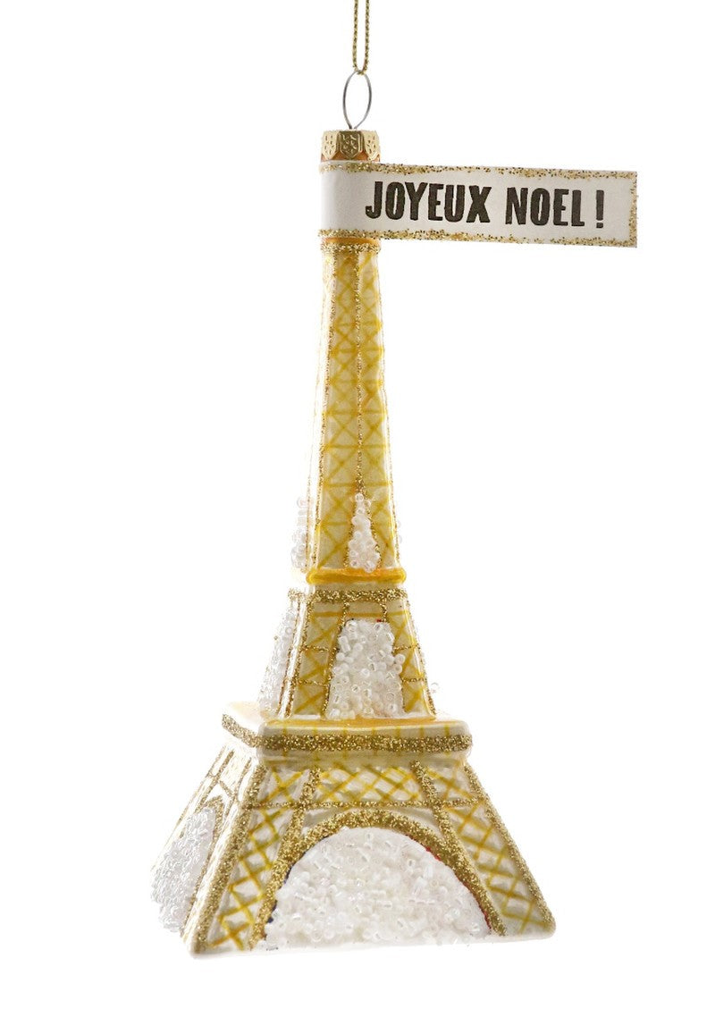 Joyeux Noel Eiffel Tower Ornament